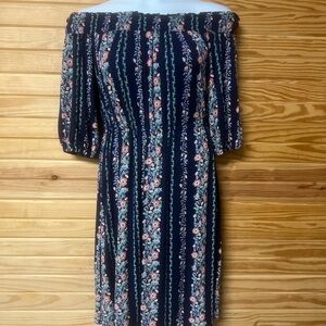 Old Navy Blue Pink Puff Sleeve Sundress